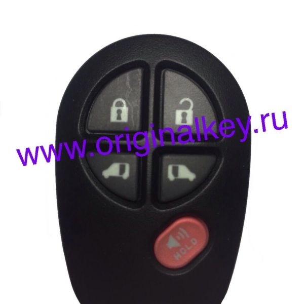 Central locking keyfob for SIENNA 2006-2010, GQ43VT20T, 5 Buttons