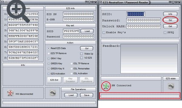 EIS/EZS PASSWORD READER