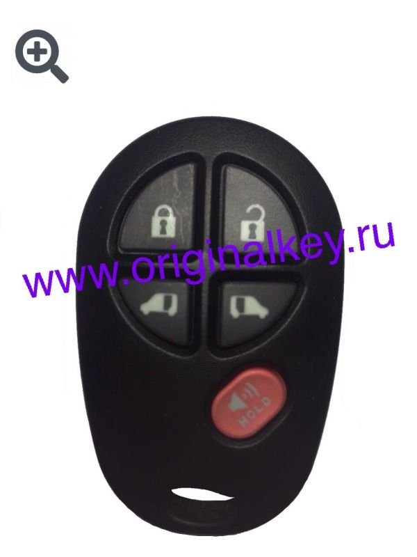Central locking keyfob for SIENNA 2006-2010, GQ43VT20T, 5 Buttons