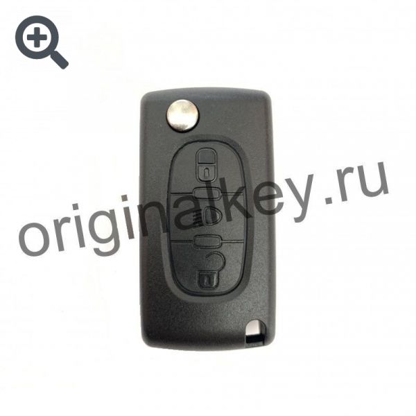 Корпус ключа для Peugeot, Citroen. Профиль HU83. 3-кнопки